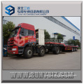 3 axles Low Bed Semi Gooseneck Trailer trucks Lowbed Truck Trailer For 30-80 Tons